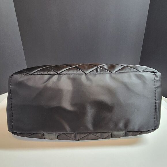 Steve Madden Black Soft Quilted Tote / Briefcase  / Diaper Bag - Picture 5 of 8